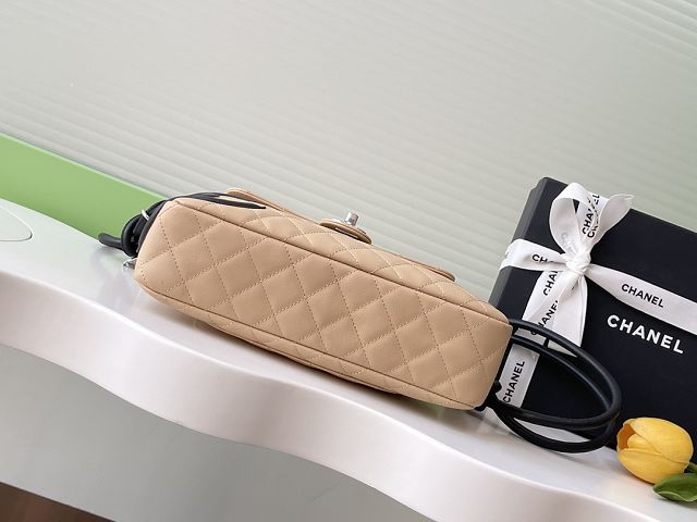 CC original lambskin camera bag AS6326 apricot