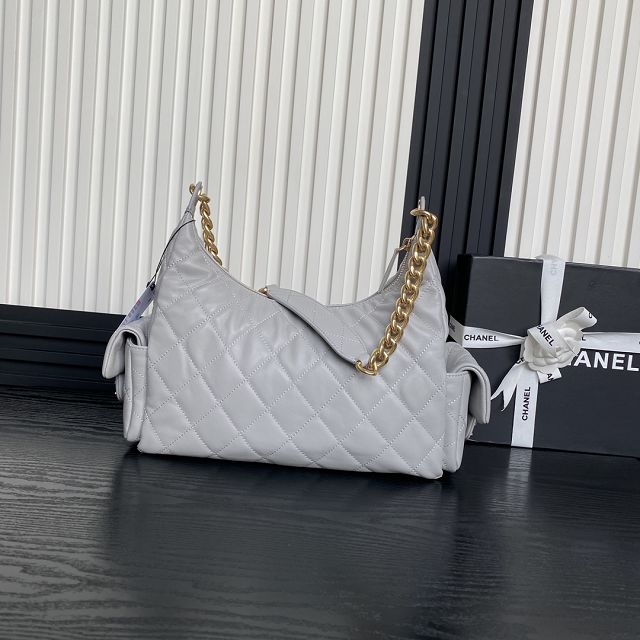 CC original lambskin maxi hobo bag AS5302 grey