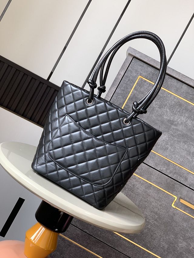 CC original lambskin shopping tote bag AS6336 allblack