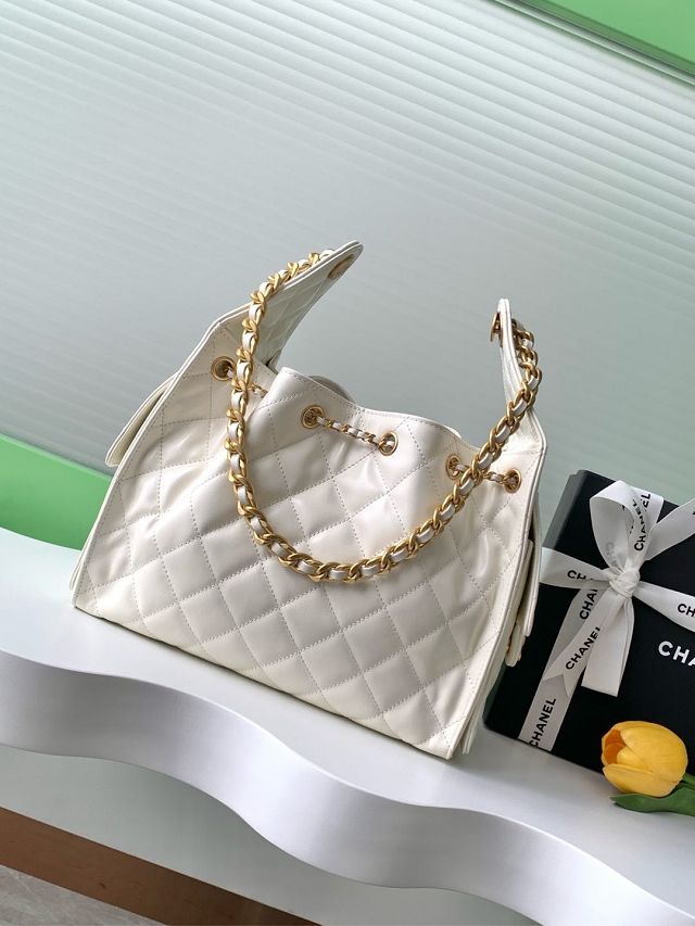 CC original calfskin small hobo bag AS5293 white