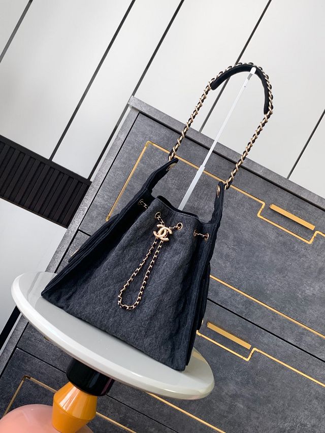 CC original denim small hobo bag AS5293 black