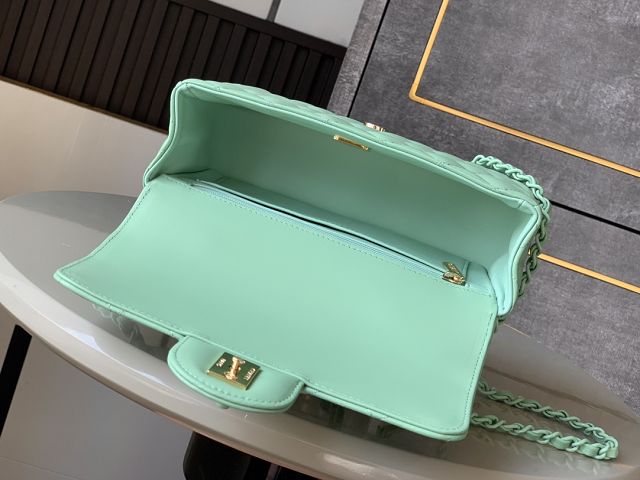 CC original lambskin mini top handle flap bag AS5243 green