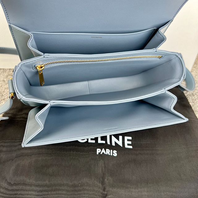 Celine original calfskin medium triomphe bag 187363 blue