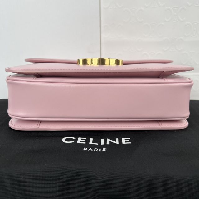 Celine original calfskin medium triomphe bag 187363 light pink