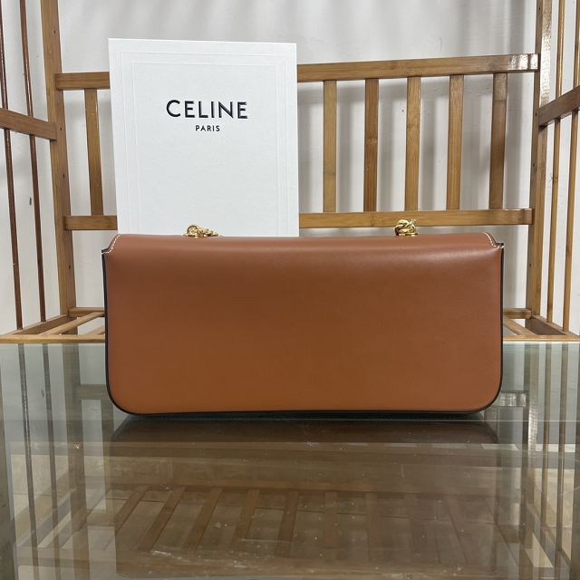 Celine original calfskin east west triomphe bag 197413 tan