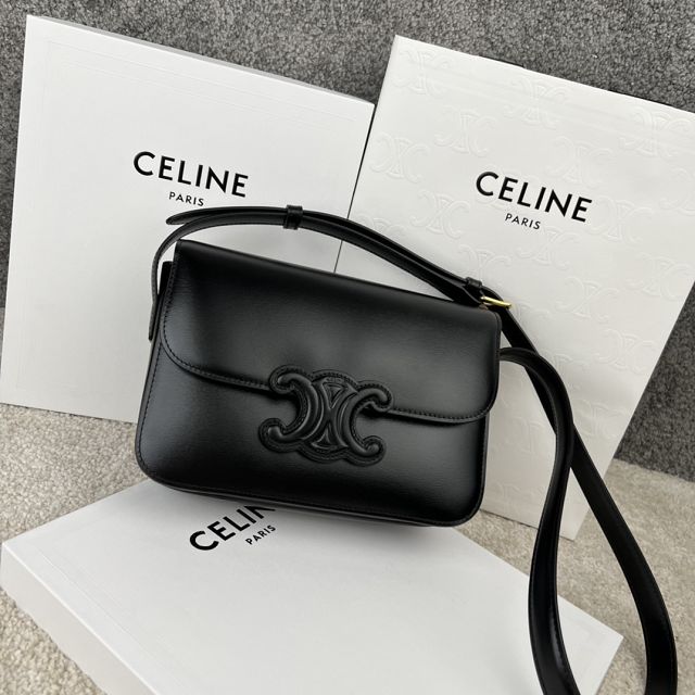 Celine original calfskin medium triomphe bag 199223 black