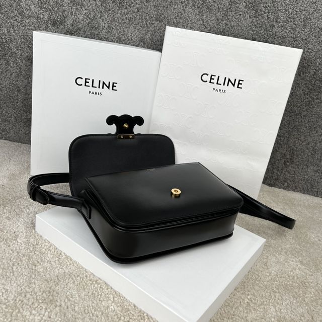 Celine original calfskin medium triomphe bag 199223 black