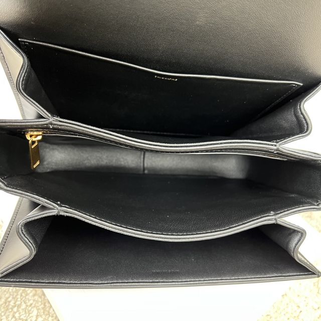 Celine original calfskin medium triomphe bag 199223 black