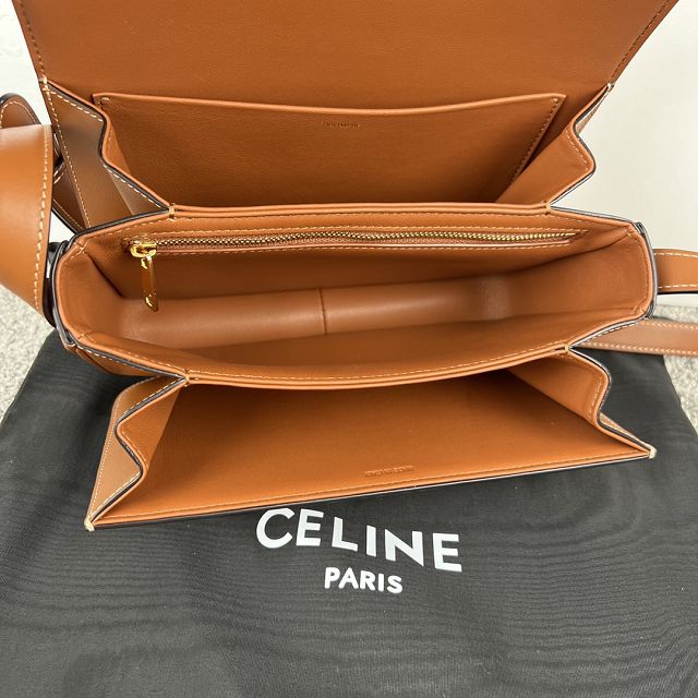 Celine original calfskin medium triomphe bag 199223  tan