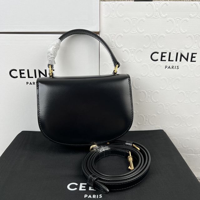 Celine original calfskin mini besace bag 10L063 black