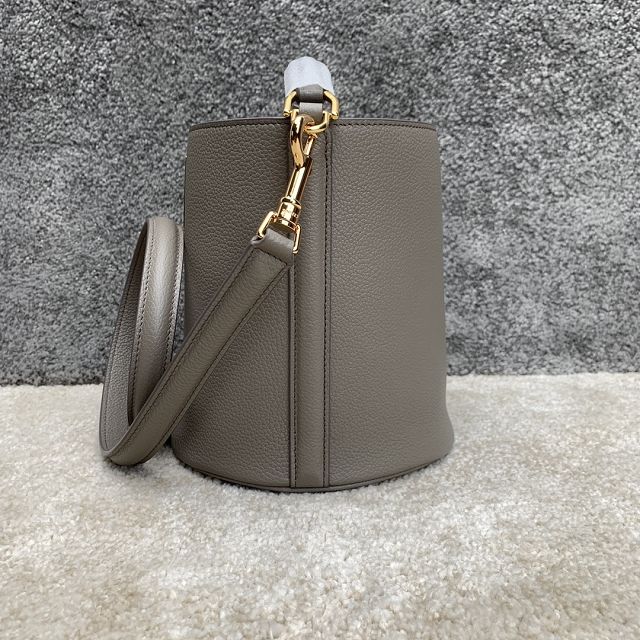 Celine original calfskin mini bucket 16 bag 197573 grey