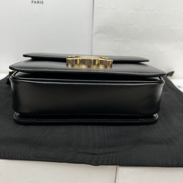 Celine original calfskin small triomphe bag 188423 black