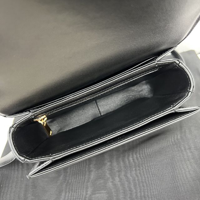 Celine original calfskin small triomphe bag 188423 black