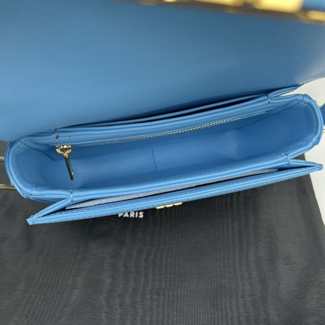 Celine original calfskin small triomphe bag 188423 blue 