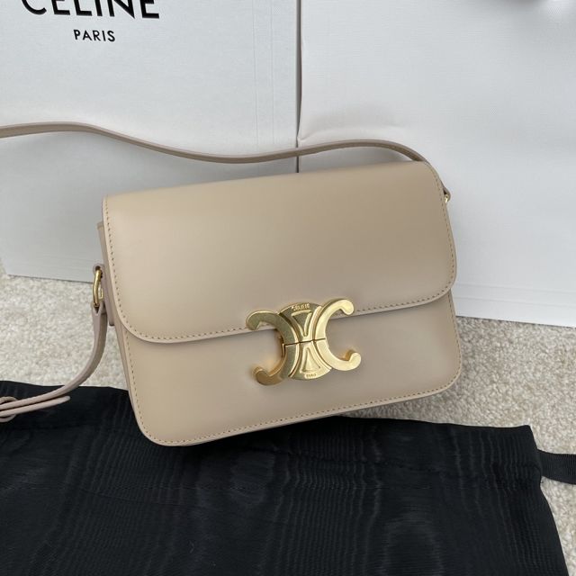 Celine original calfskin small triomphe bag 188423 cappuccino