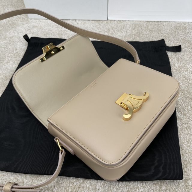 Celine original calfskin small triomphe bag 188423 cappuccino