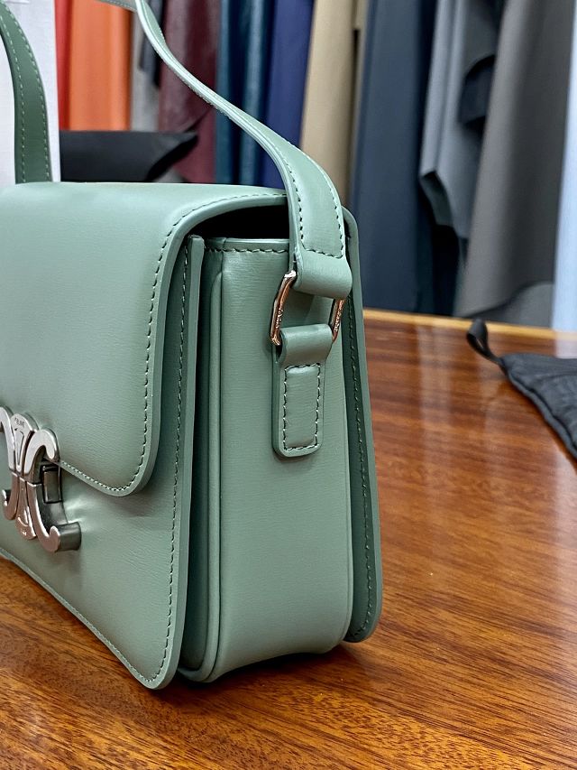 Celine original calfskin small triomphe bag 188423 cyan