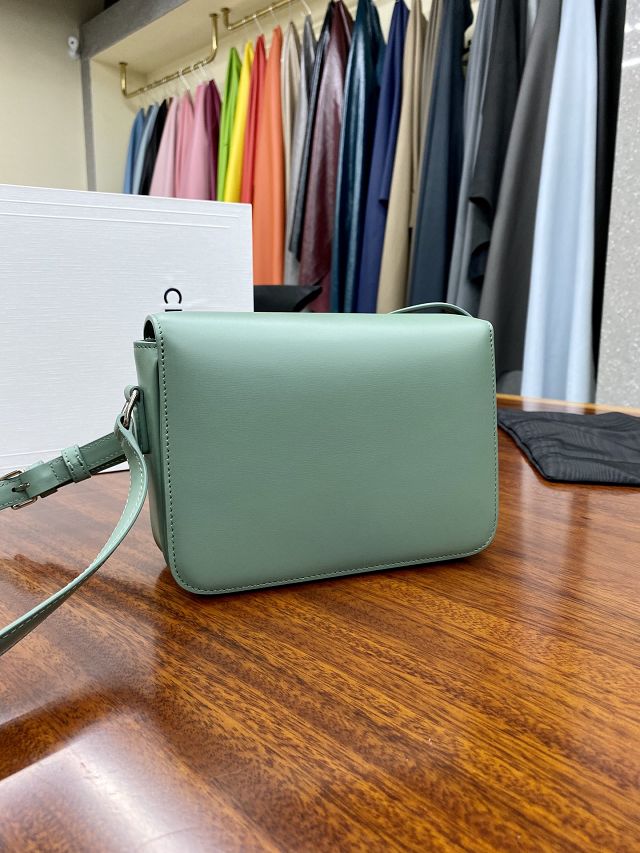 Celine original calfskin small triomphe bag 188423 cyan