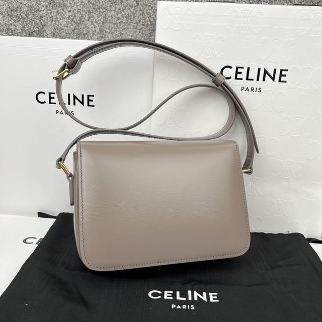 Celine original calfskin small triomphe bag 188423 pebble