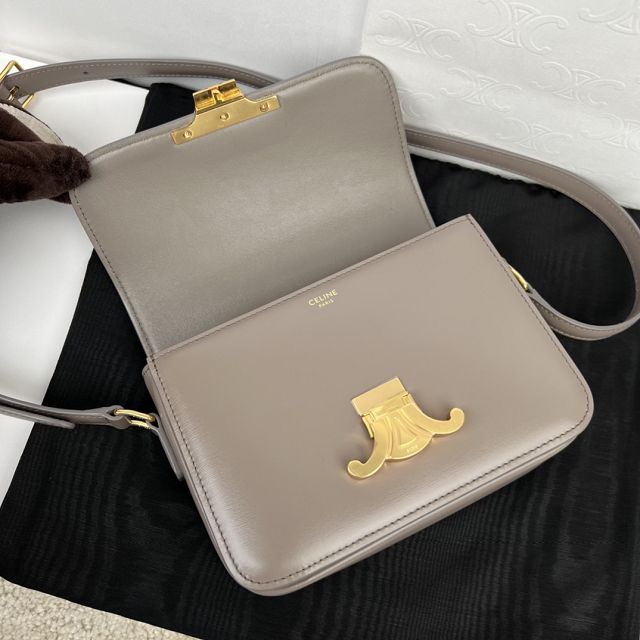 Celine original calfskin small triomphe bag 188423 pebble