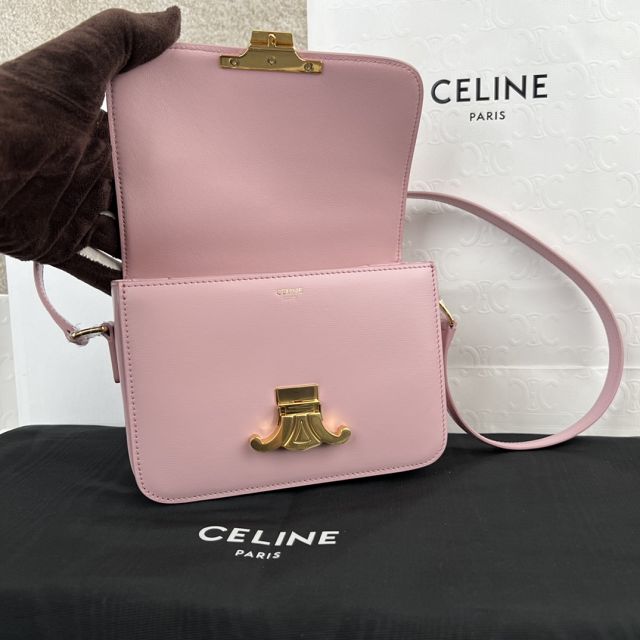 Celine original calfskin small triomphe bag 188423 pink