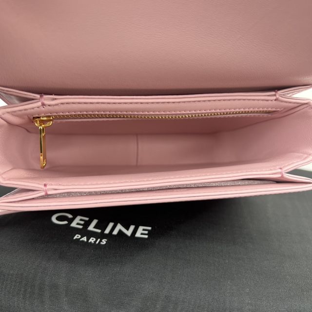 Celine original calfskin small triomphe bag 188423 pink