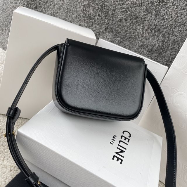 Celine original calfskin triomphe mini bag 101513 black