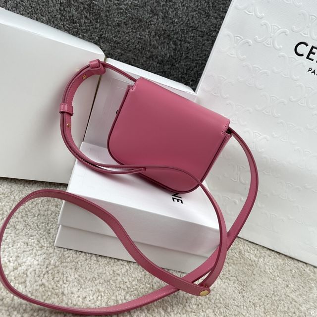 Celine original calfskin triomphe mini bag 101513 hot pink