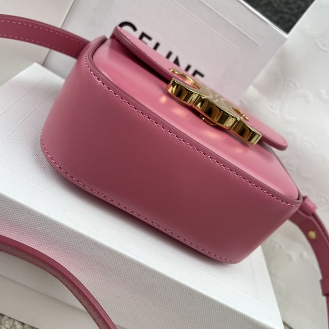 Celine original calfskin triomphe mini bag 101513 hot pink