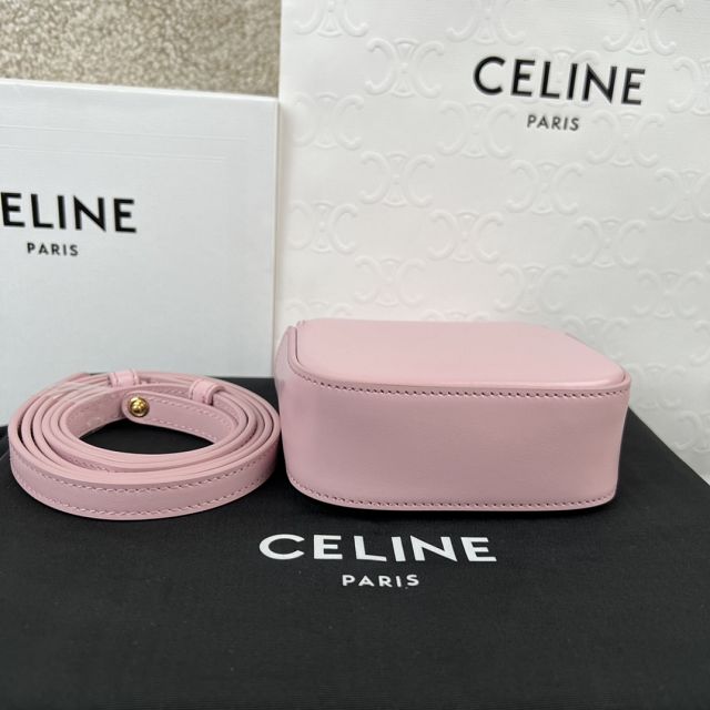 Celine original calfskin triomphe mini bag 101513 light pink