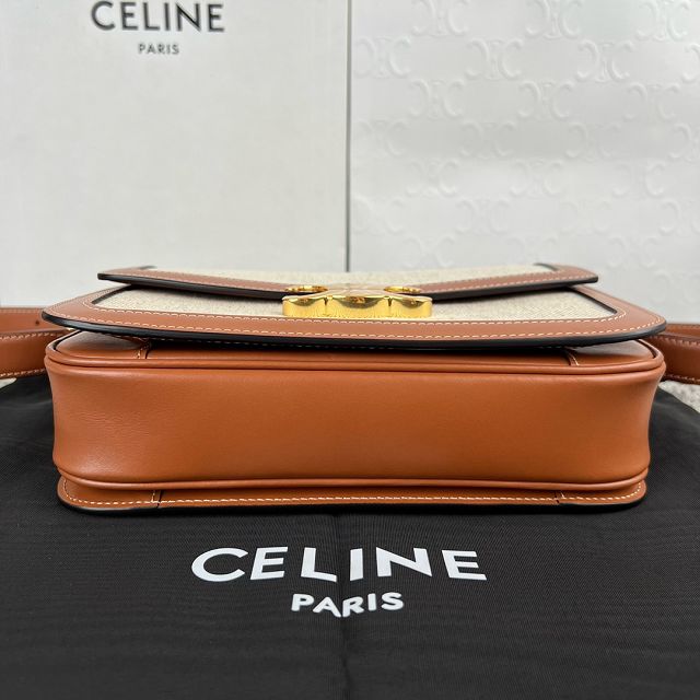 Celine original canvas medium triomphe bag 187363 natural