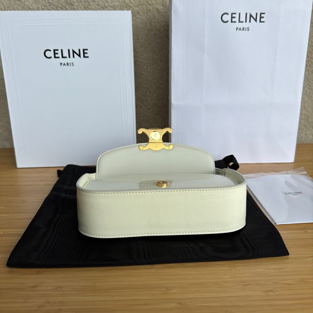 Celine original patent calfskin terence shoulder bag 118313 beige