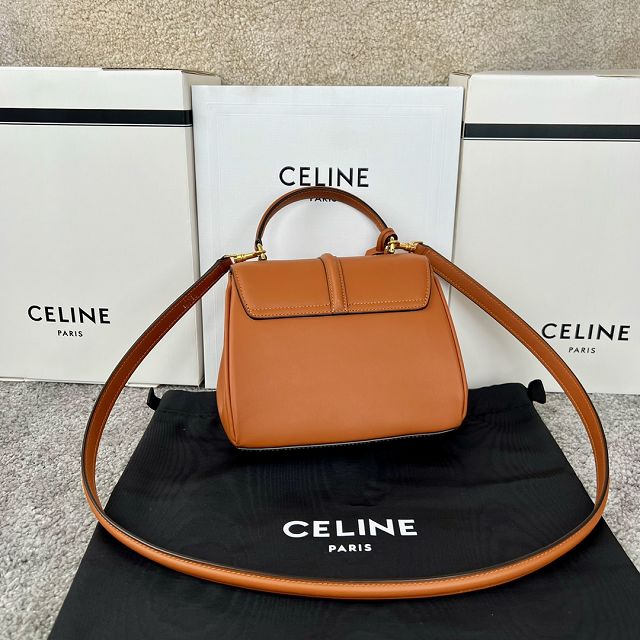 celine original calfskin mini 16 bag 197983 tan