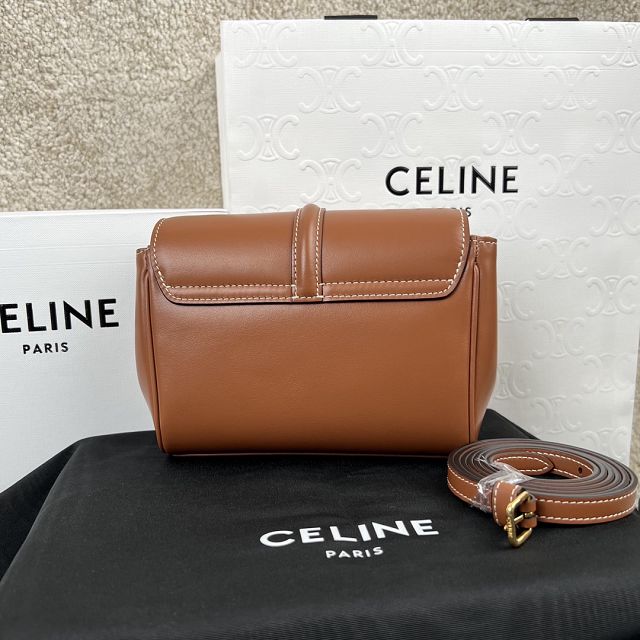 celine original calfskin mini soft 16 bag 10L353 tan