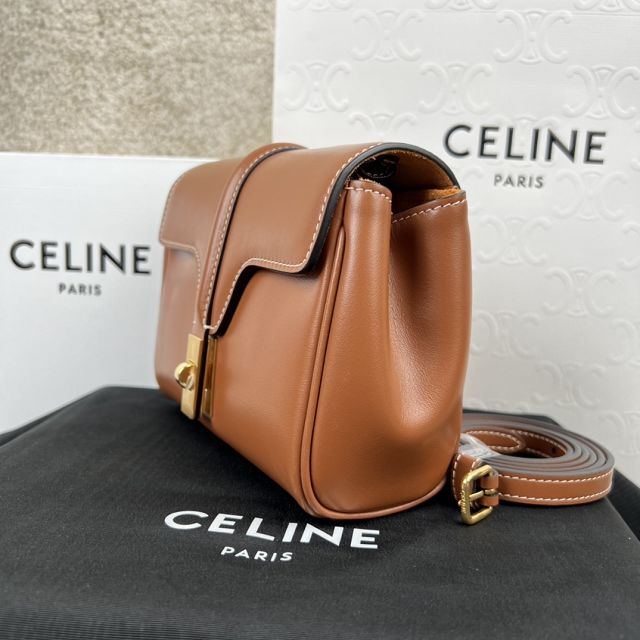 celine original calfskin mini soft 16 bag 10L353 tan