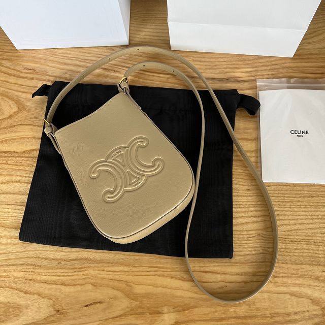 celine original calfskin phone case 10M753 cappuccino