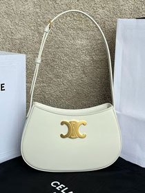 Celine original calfskin medium tilly bag 115703 white