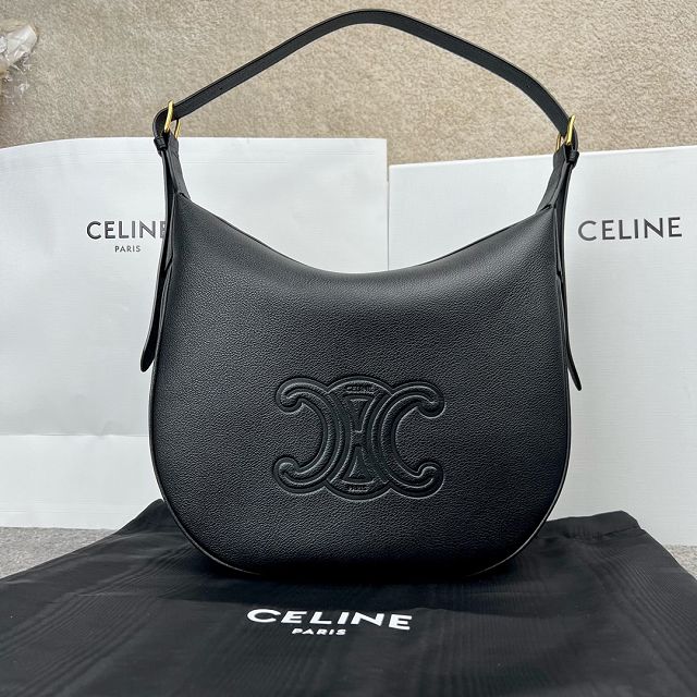 Celine original calfskin small heloise bag 114713 black