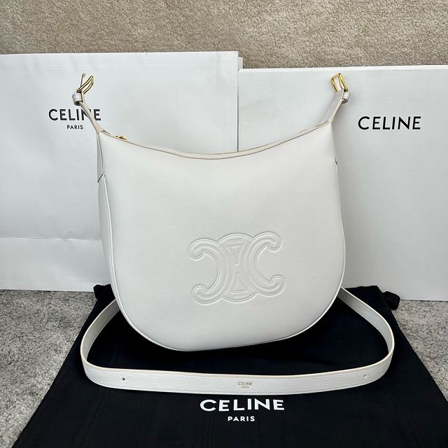 Celine original calfskin medium heloise bag 114713 white