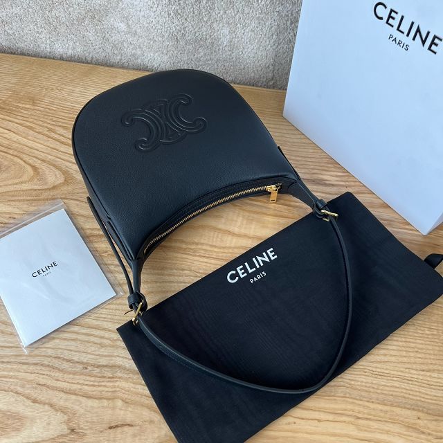 Celine original calfskin small heloise bag 117253 black