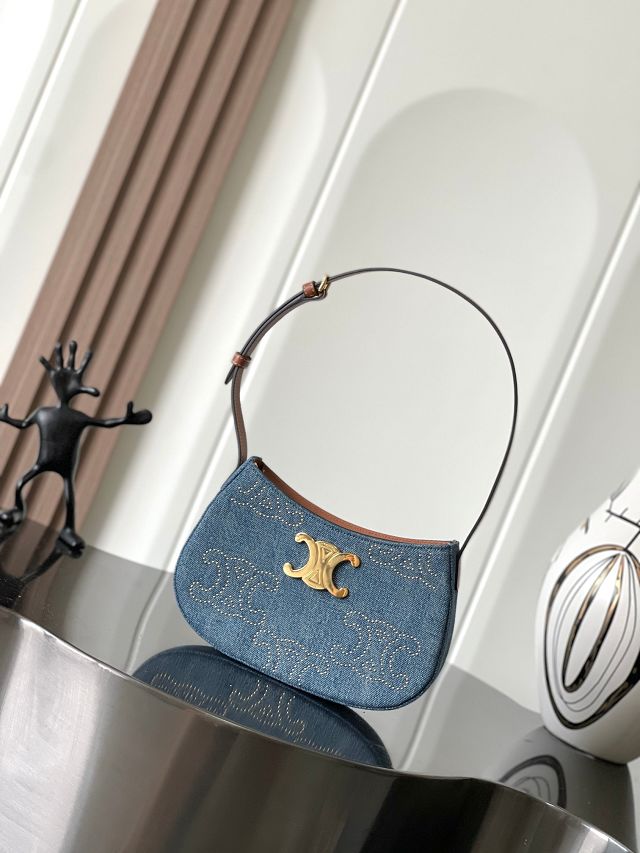 Celine original denim medium tilly bag 115703 blue