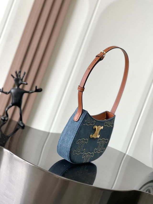 Celine original denim medium tilly bag 115703 blue