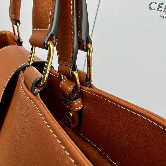 Celine original calfskin appoline handbag 114963 tan