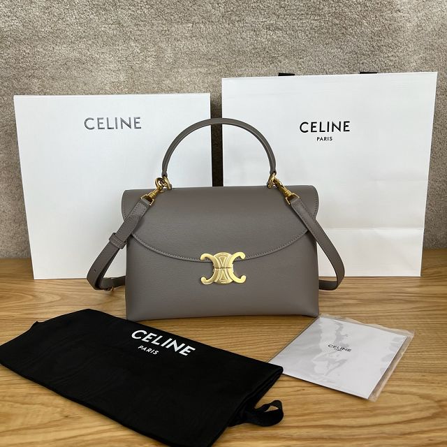 Celine original calfskin medium nino bag 117523 grey