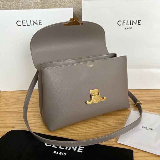 Celine original calfskin medium nino bag 117523 grey