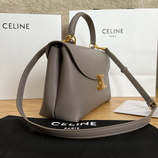 Celine original calfskin medium nino bag 117523 grey