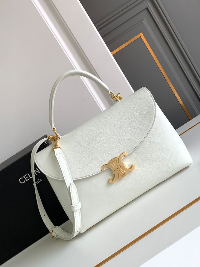 Celine original calfskin medium nino bag 117523 white