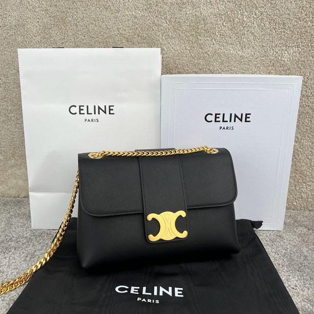 Celine original calfskin medium victoire bag 115853 black