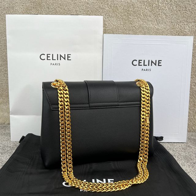 Celine original calfskin medium victoire bag 115853 black