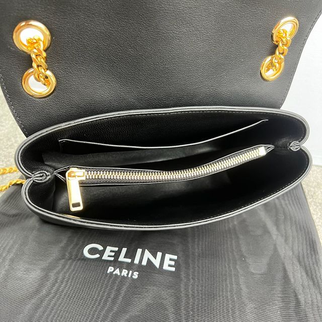 Celine original calfskin medium victoire bag 115853 black